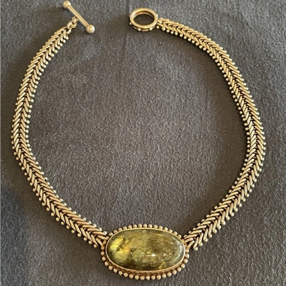 Stephen Dweck Sterling Silver Necklace with Labradorite...